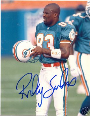 RICKY  SANDERS    MIAMI DOLPHINS  SIGNED 8X10