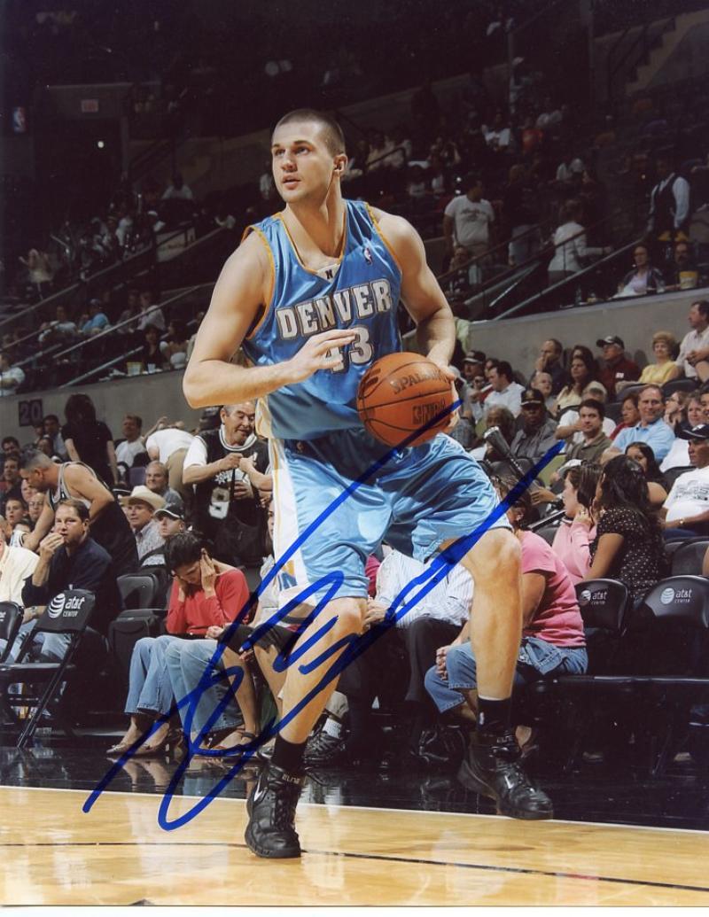 LINIS KLEIZA DENVER NUGGETS SIGNED AUTOGRAPHED 8x10 PHOTO W/COA