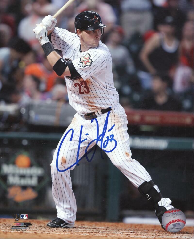 CHRIS JOHNSON HOUSTON ASTROS SIGNED AUTOGRAPHED 8X10 PHOTO W/ COA