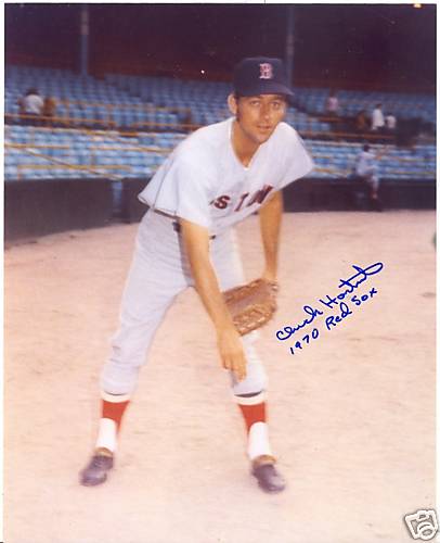 CHUCK HARTENSTEIN BOSTON RED SOX 1970 SIGNED 8X10 PHOTO