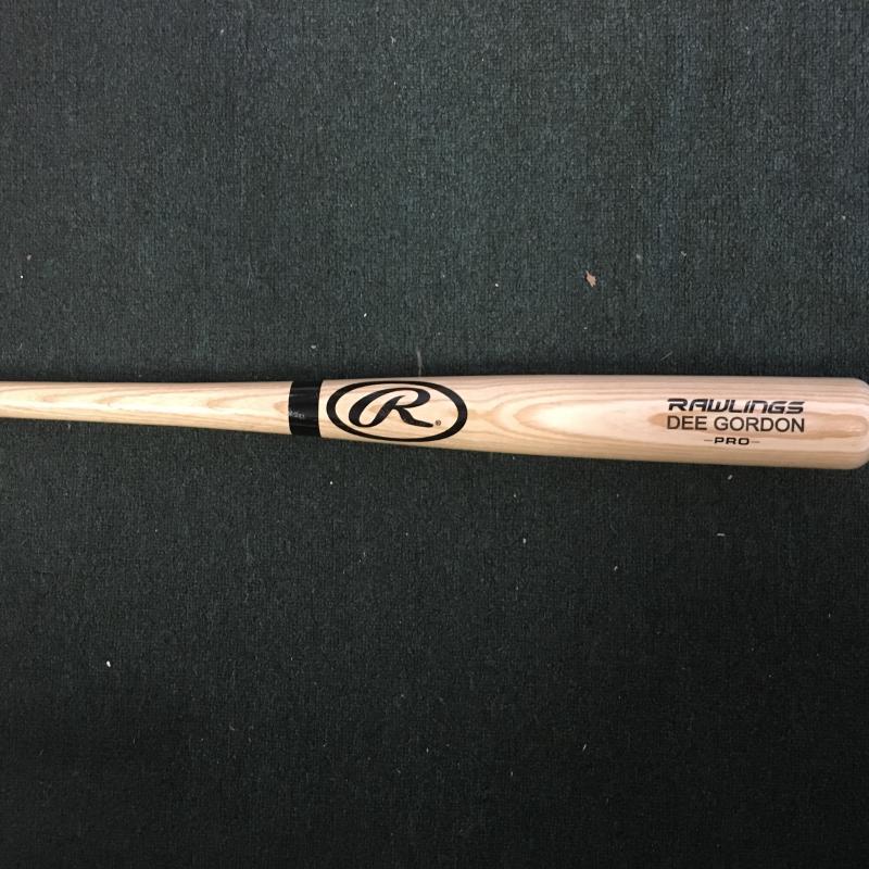 DEE GORDON MARLINS UNSIGNED RAWLINGS PRO BAT ENGRAVED 