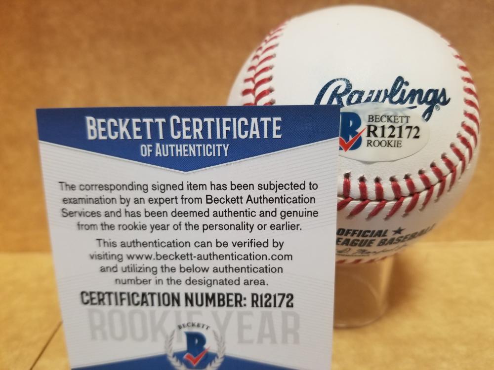 JORGE GUZMAN MIAMI MARLINS ROOKIE YEAR SIGNED AUTO M.L. BASEBALL BECKETT R12172