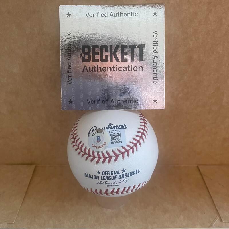 GENE ELSTON HOF 06 ASTROS SIGNED AUTOGRAPHED RARE BASEBALL M.L. BASEBALL BECKETT