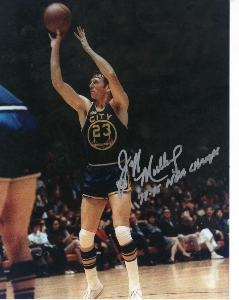 JEFF MULLINS GOLDEN STATE WARRIORS 74-75 NBA CHAMPS SIGNED 8X10 PHOTO W/ COA