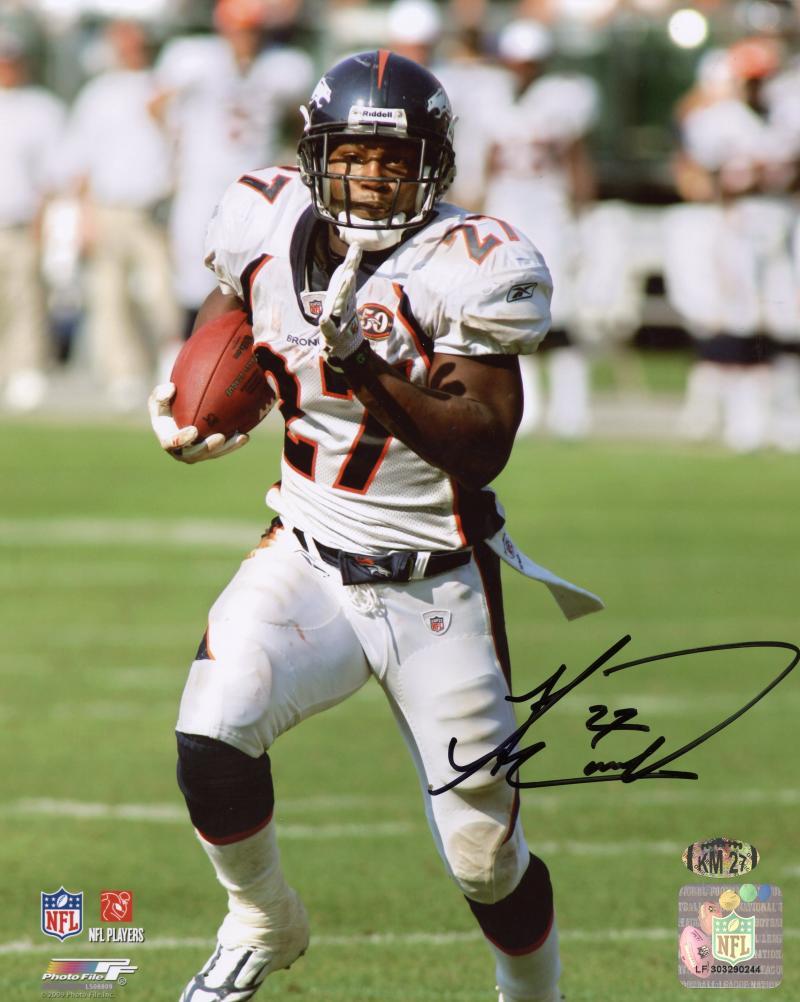 KNOWSHON MORENO DENVER BRONCOS SIGNED AUTOGRAPHED 8X10 PHOTO W/COA 