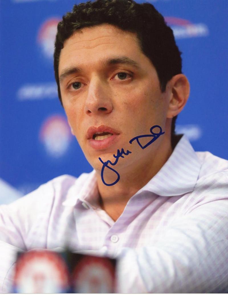 JON DANIELS TEXAS RANGERS SIGNED 8X10 PHOTO W/COA