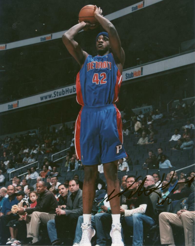 WALTER SHARPE DETROIT PISTONS SIGNED AUTOGRAPHED 8X10 PHOTO W/ COA