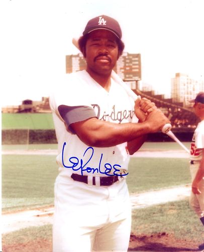 LERON LEE LOS ANGELES DODGERS SIGNED 8X10 PHOTO W/COA