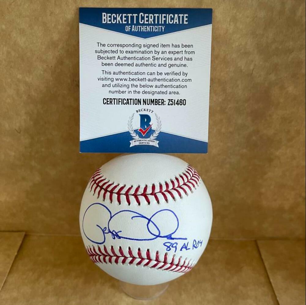 GREGG OLSON 89 A.L. ROY ORIOLES SIGNED AUTOGRAPHED M.L. BASEBALL BAS  Z51460