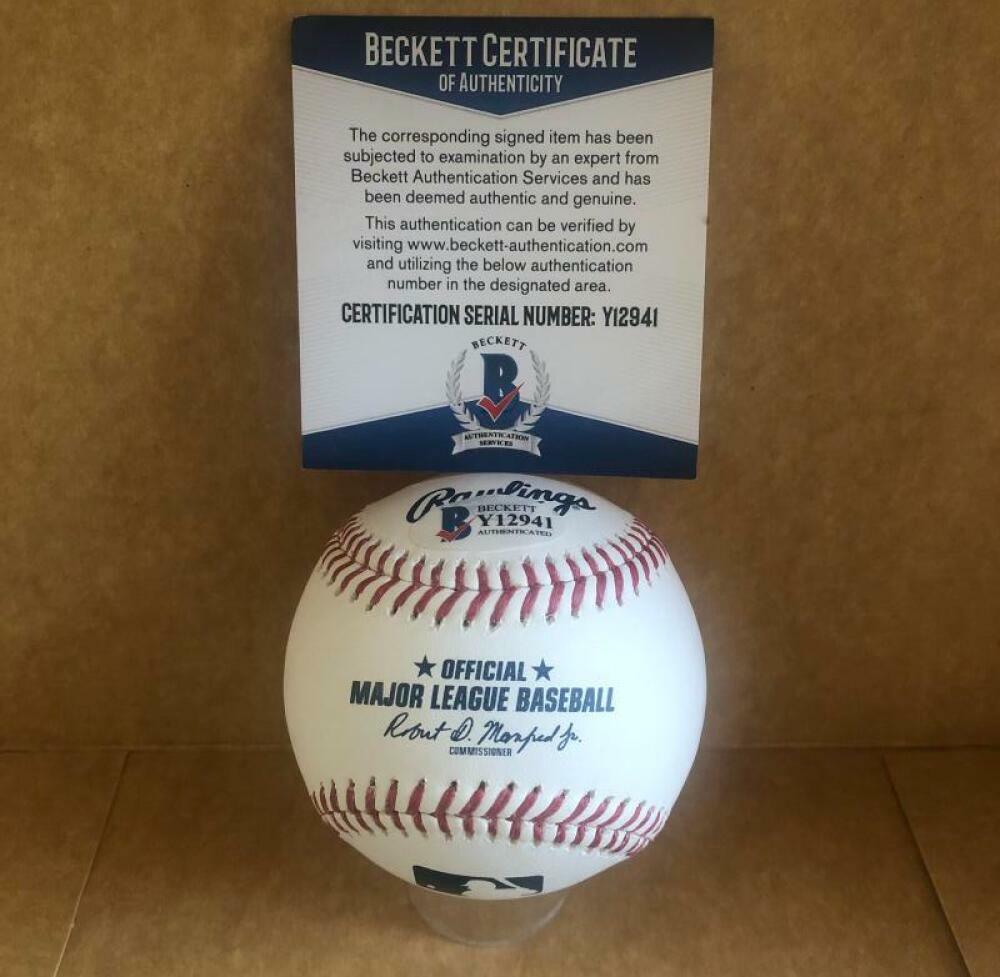 JEFF REARDON "THE TERMINATOR" SIGNED AUTOGRAPHED M.L. BASEBALL BECKETT Y12941