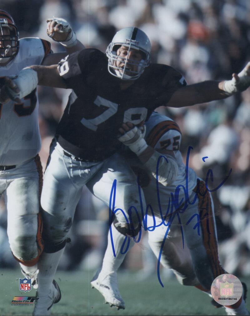 BOB GOLIC OAKLAND RAIDERS  SIGNED AUTOGRAPHED 8X10 PHOTO W/ COA