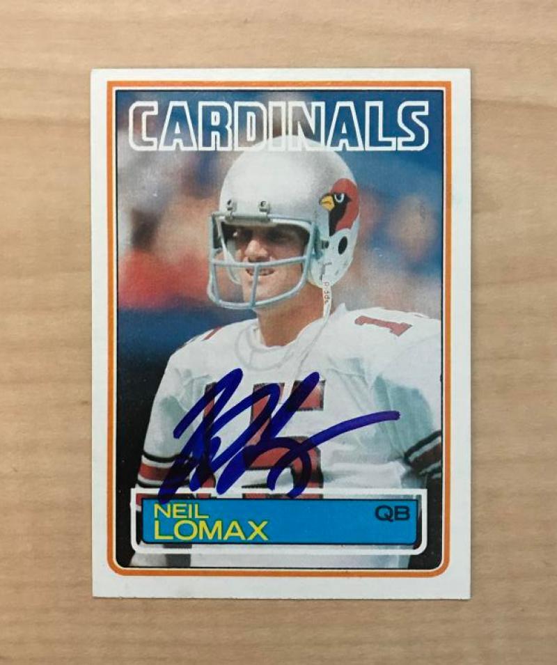NEIL LOMAX ST. LOUIS CARDINALS SIGNED AUTOGRAPHED 1983 TOPPS CARD #158 W/COA 