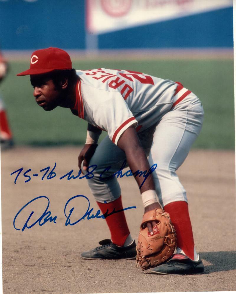 DAN DRIESSEN REDS 75-76 WS CHAMPS  SIGNED AUTOGRAPHED 8X10 PHOTO W/ COA