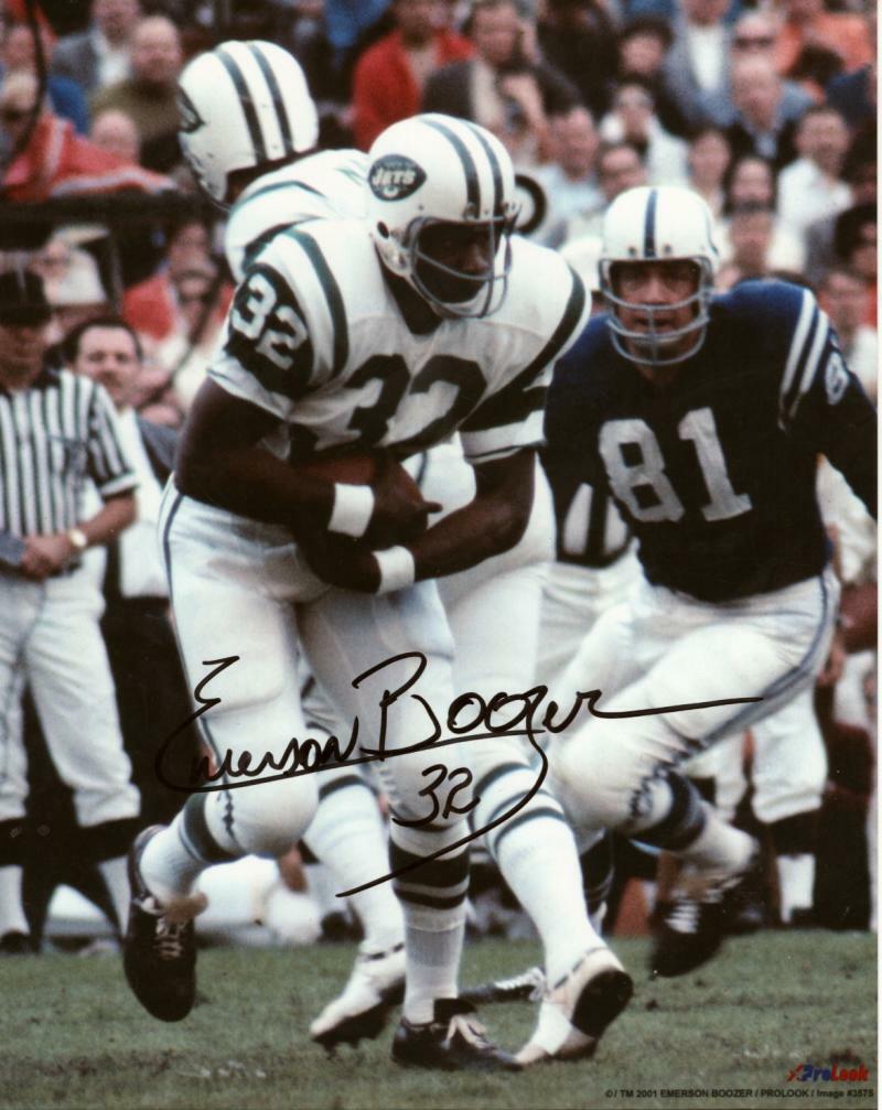 EMERSON BOOZER NEW YORK JETS  AUTOGRAPHED SIGNED 8X10 PHOTO W/COA