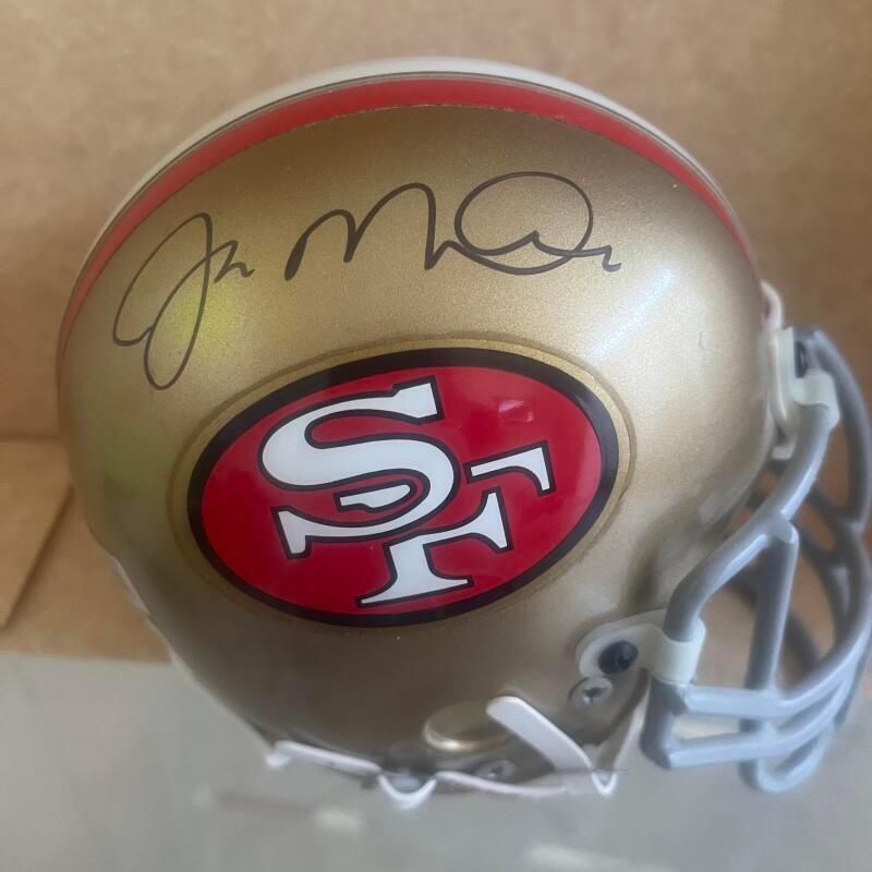 JOE MONTANA 49ERS SIGNED AUTOGRAPHED SHARCO MINI HELMET BAS AUTHENTIC