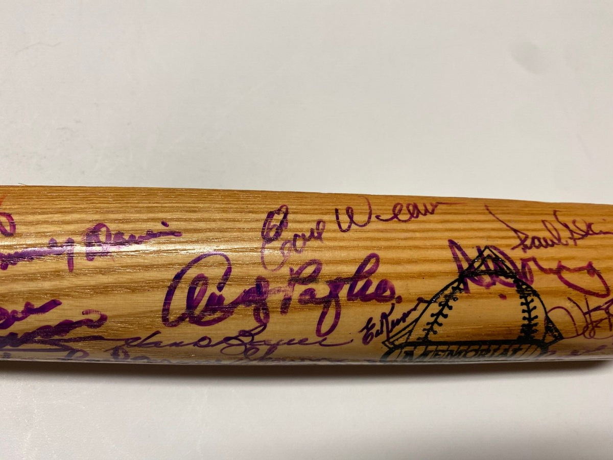 MLB GREATS MULTI SIGNED AUTOGRAPH LV SLUGGER MEMORIAL CLASSICS SPLIT BAT COA !
