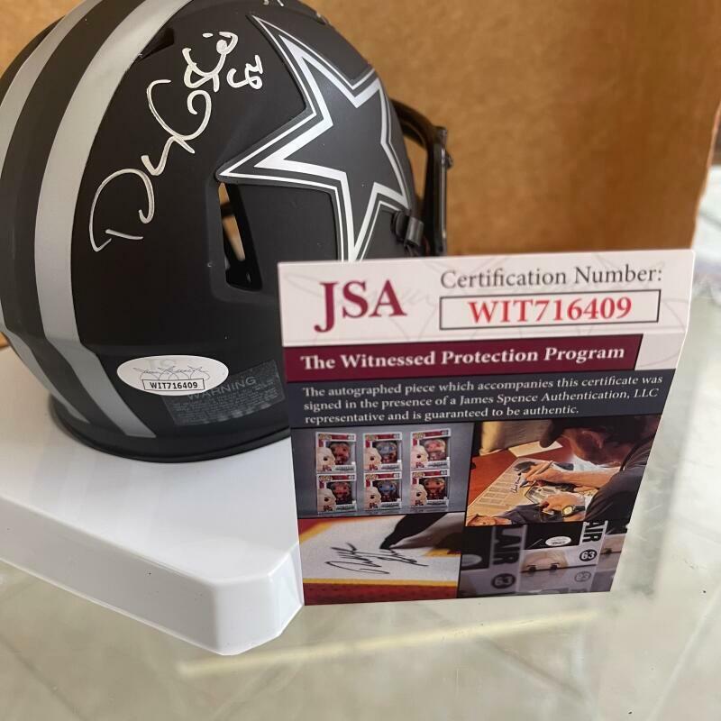 DOUG COSBIE DALLAS COWBOYS 3X PRO BOWL SIGNED ECLIPSE MINI HELMET JSA WIT716409