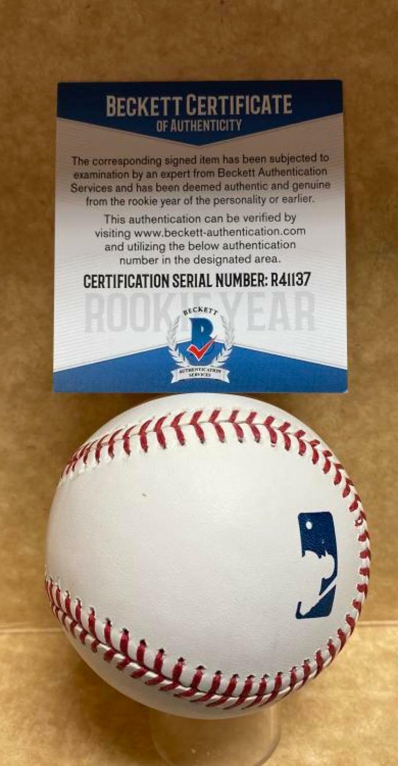 ROBERT PUASON OAKLAND A'S ROOKIE YEAR SIGNED AUTO M.L. BASEBALL BECKETT R41137