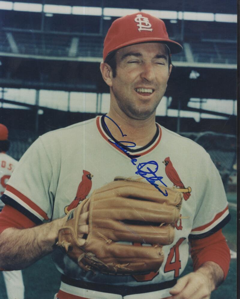 CLAUDE OSTEEN ST. LOUIS CARDINALS SIGNED AUTOGRAPHED 8X10 PHOTO W/ COA