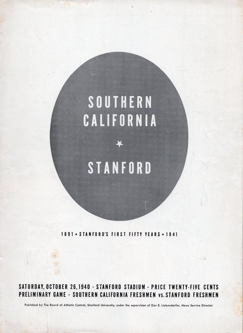 SOUTHERN CAL STANFORD VINTAGE PROGRAM 10/26/40 