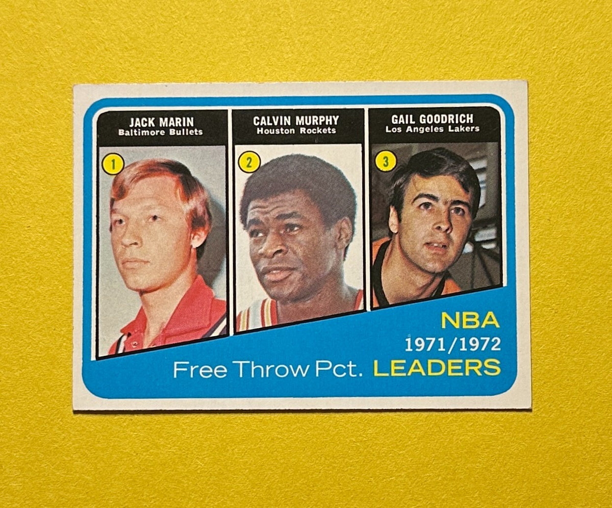 1972-73 TOPPS JACK MARTIN CALVIN MURPHY GAIL GOODRICH FREE THROW LEADERS #174