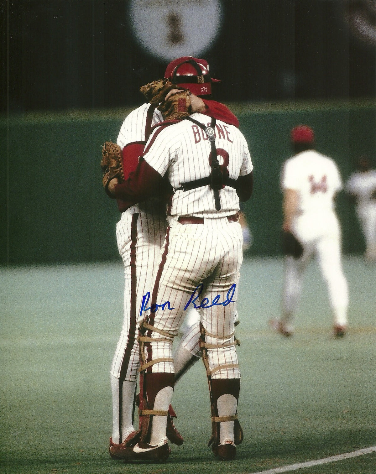 RON REED PHILADELPHIA PHILLIES SIGNED AUTOGRAPHED 8x10 PHOTO W/COA W/BOONE