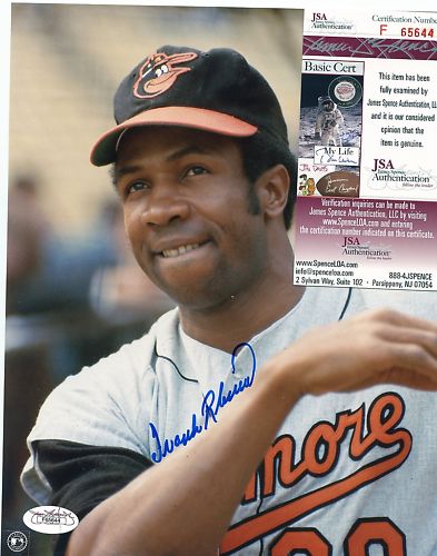 FRANK  ROBINSON  BALTIMORE  ORIOLES  JSA  COA