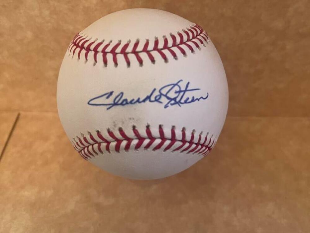 CLAUDE OSTEEN PHILLIES/DODGERS SIGNED AUTOGRAPHED M.L. BASEBALL BECKETT AUTH