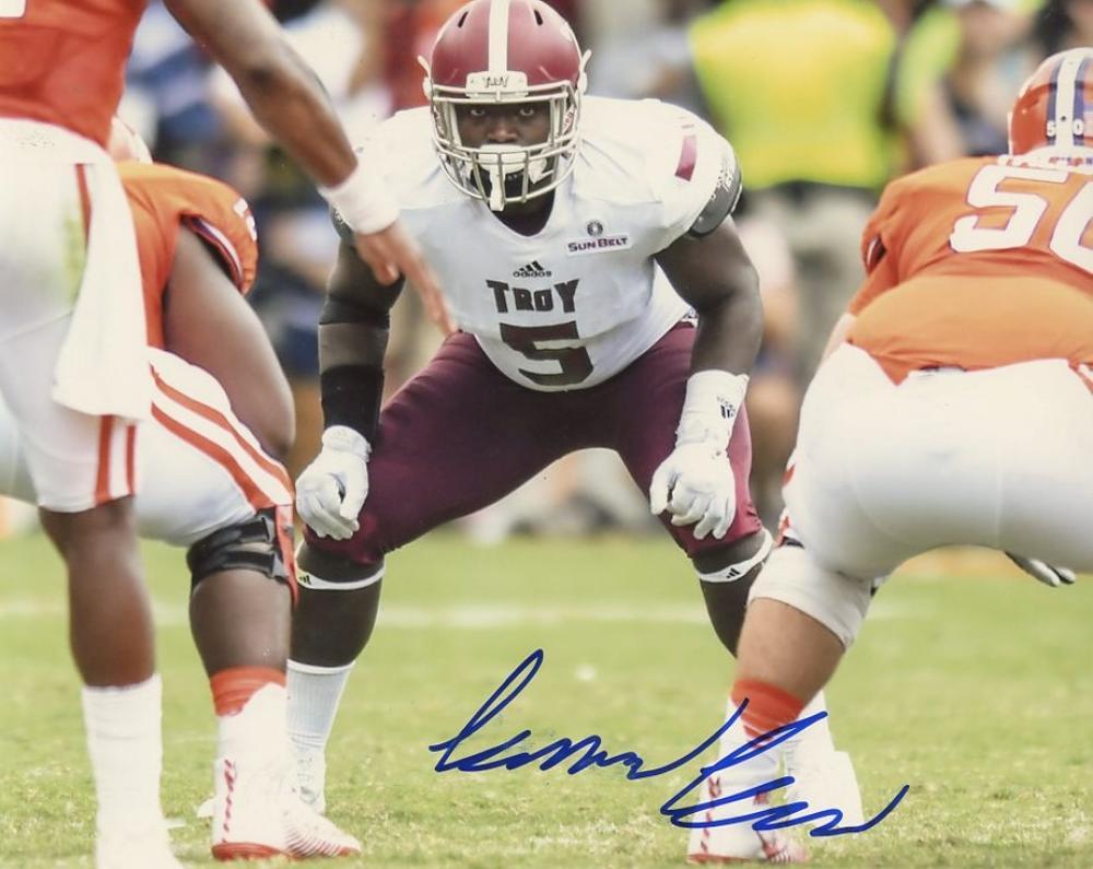 SAM LEBBIE TROY UNIVERSITY SIGNED AUTOGRAPHED 8X10 PHOTO W/COA
