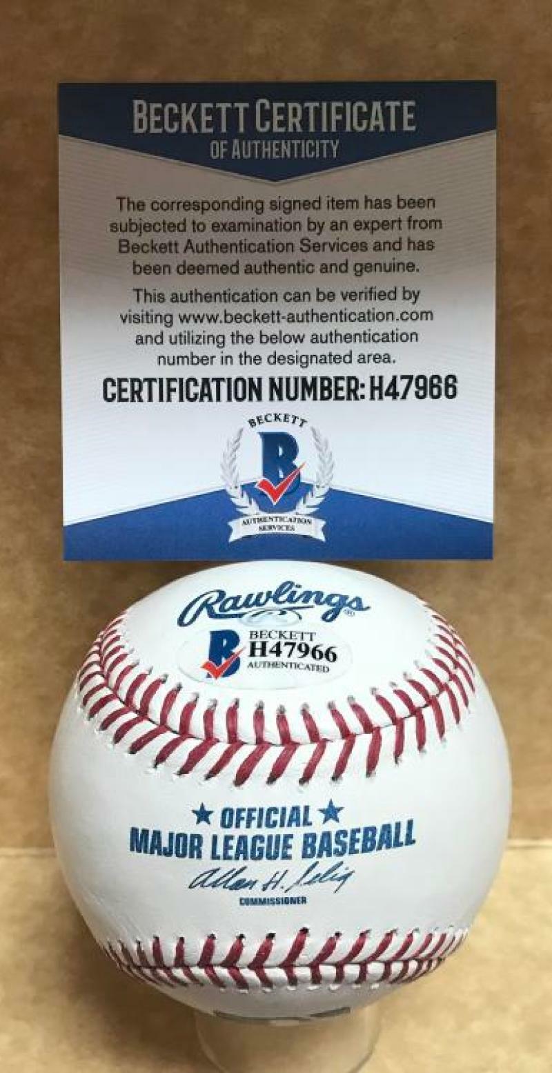 BOBBY VALENTINE METS/DODGERS SIGNED AUTO M.L. BASEBALL BECKETT H47966
