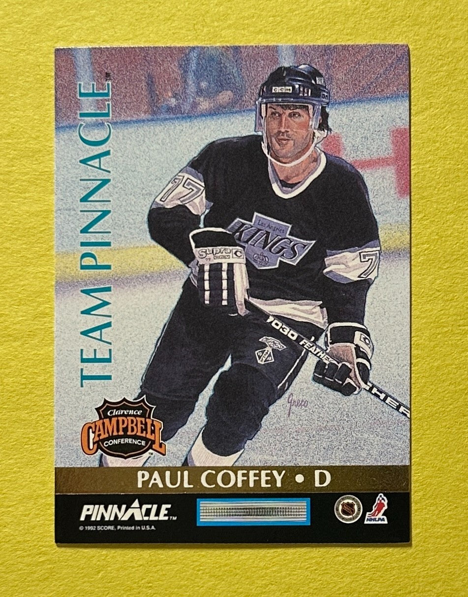 1992 PINNACLE PAUL COFFEY BRIAN LEETCH TEAM PINNACLE DUAL #3 KINGS RANGERS