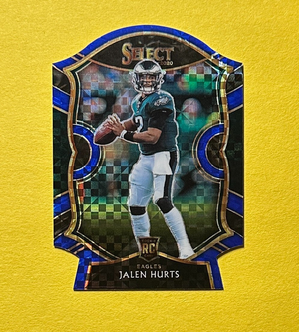 2020 PANINI SELECT JALEN HURTS CONCOURSE LEVEL ROOKIE BLUE CHECKER #50 EAGLES