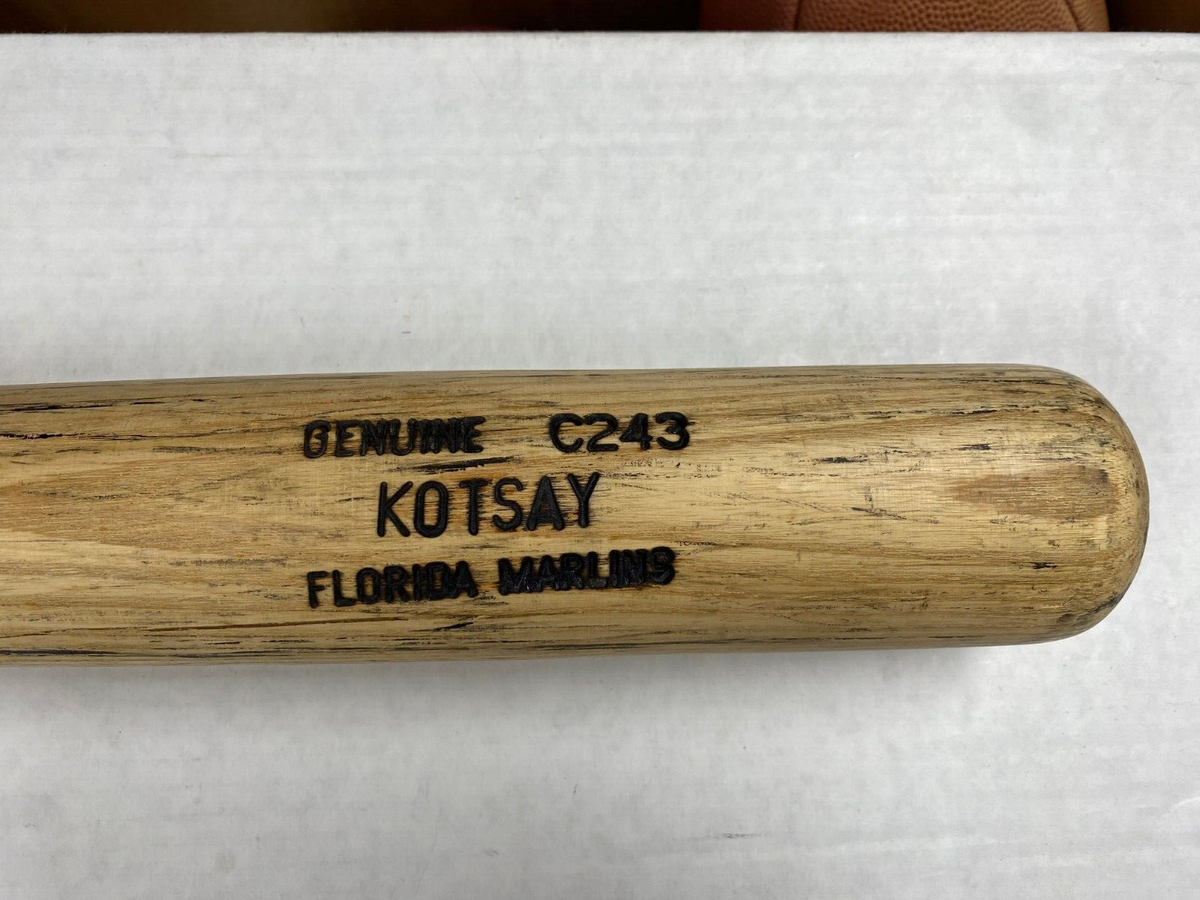 MARK KOTSAY FLORIDA MARLINS GAME USED LV SLUGGER C243 BASEBALL BAT