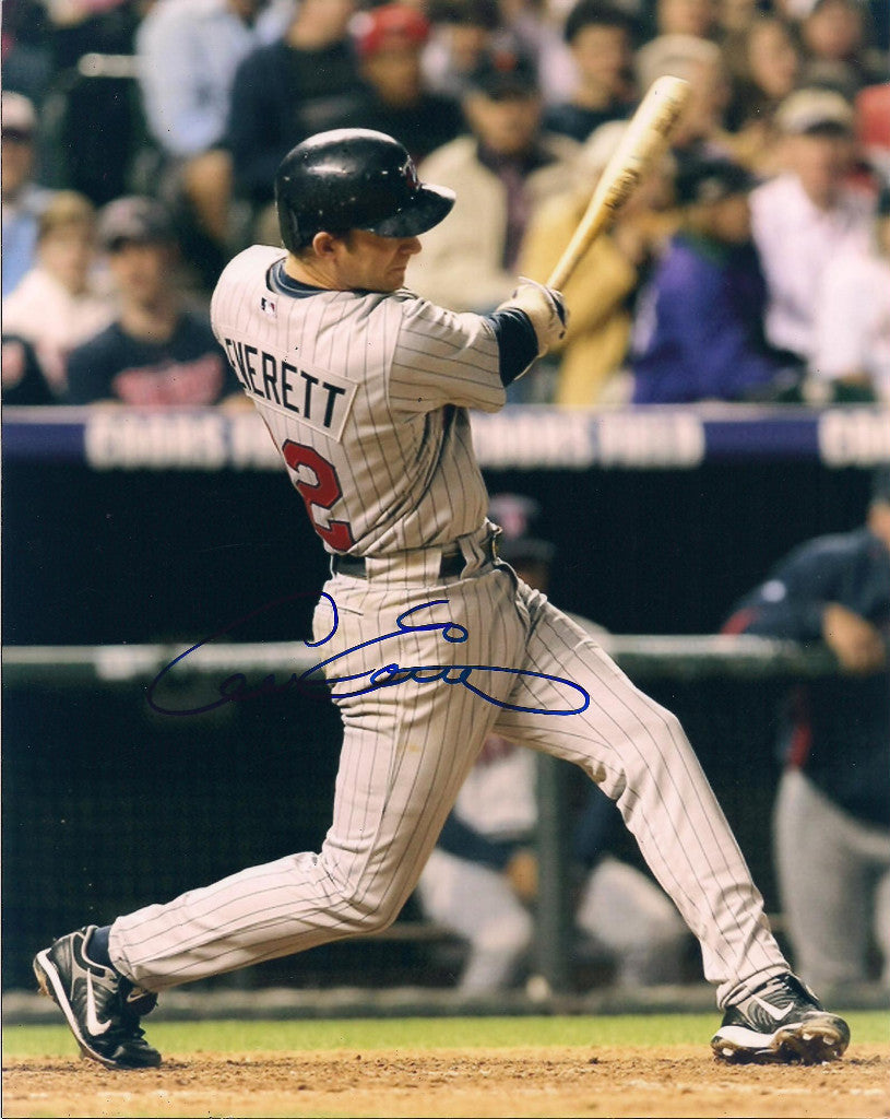 ADAM EVERETT MINNESOTA TWINS SIGNED 8X10 PHOTO W/COA