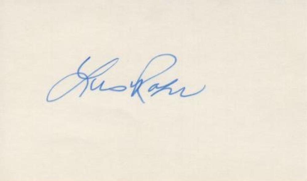 LES ROHR NEW YORK METS DEBUT 1967 SIGNED 3X5 INDEX CARD W/ COA