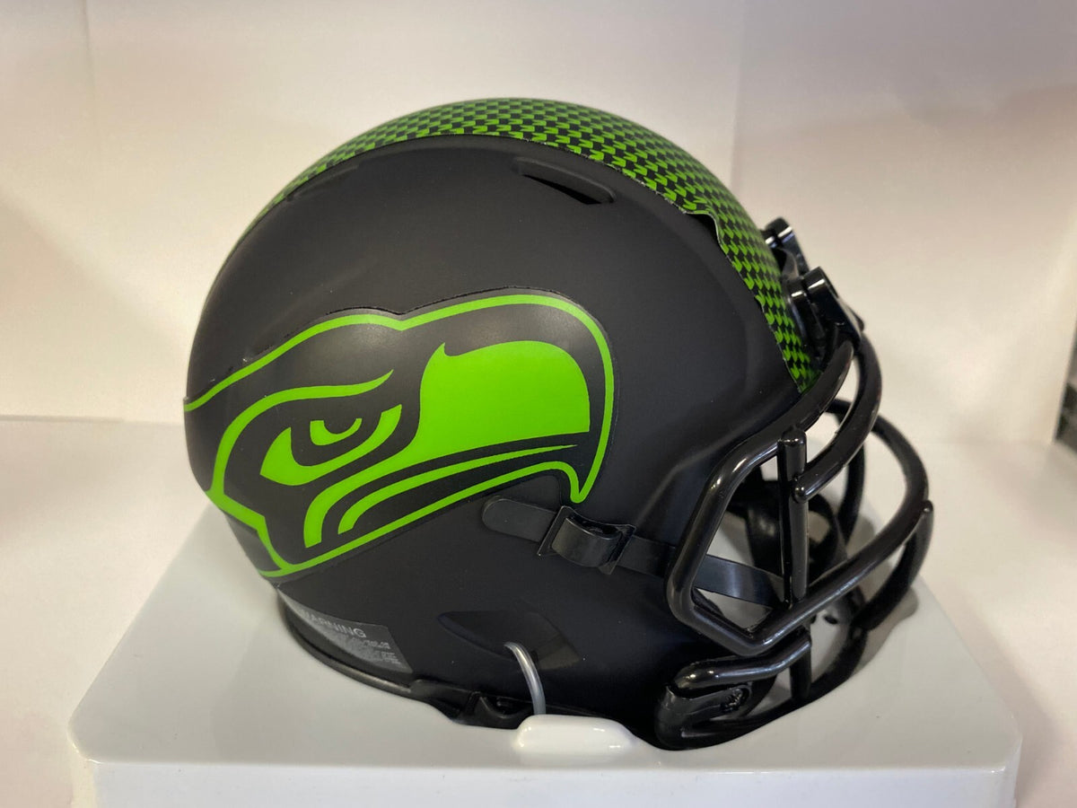 NFL FOOTBALL SEATTLE SEAHAWKS ECLIPSE TEAM LOGO MINI HELMET UNSIGNED