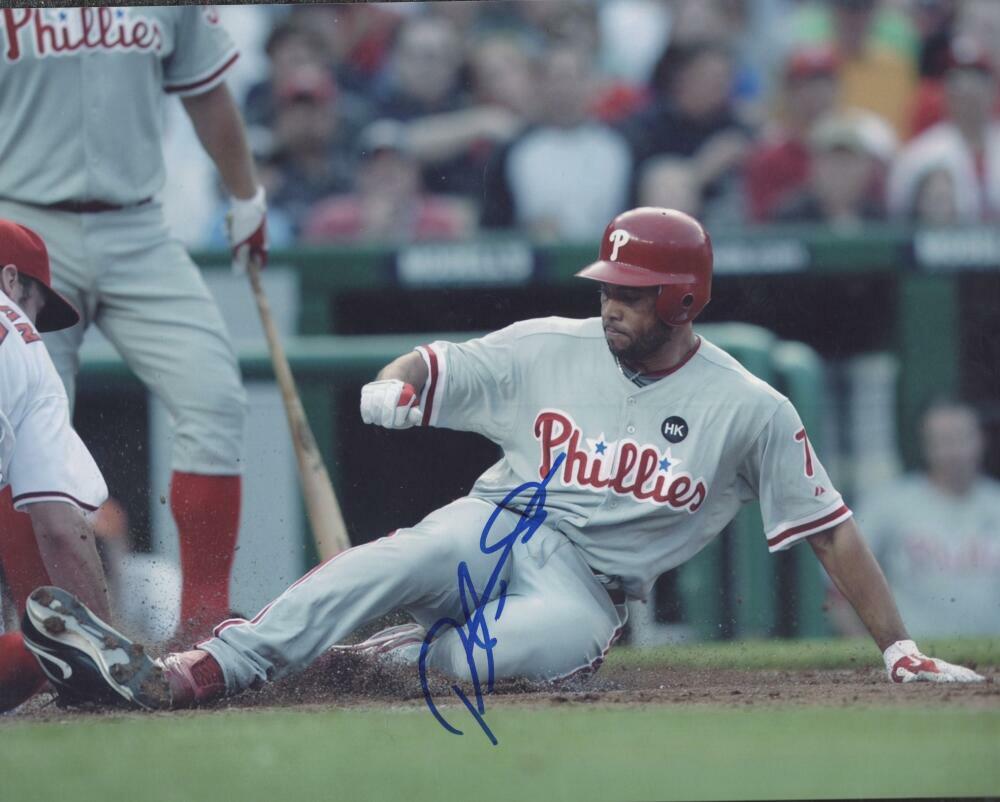 JUAN PIERRE PHILADELPHIA PHILLIES SIGNED AUTOGRAPHED 8X10 PHOTO W/ COA