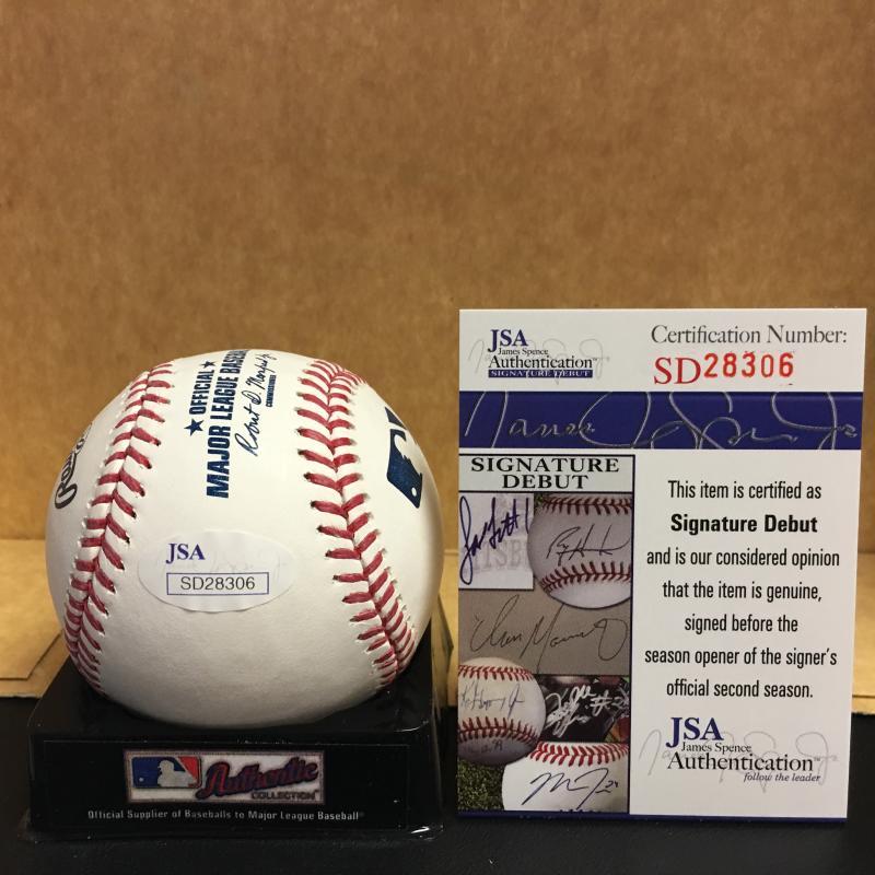EDDY MARTINEZ CHICAGO CUBS SIGNED M.L. BASEBALL JSA SD28306
