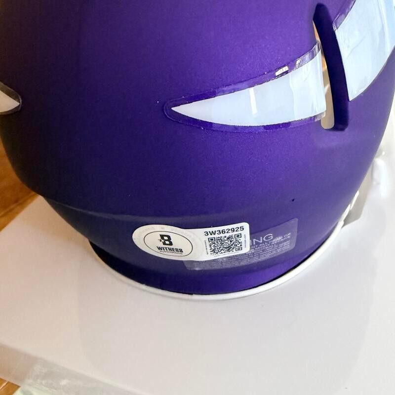 AHMAD RASHAD MINNESOTA VIKINGS ROH 17 SIGNED AUTO MINI HELMET BECKETT AUTH