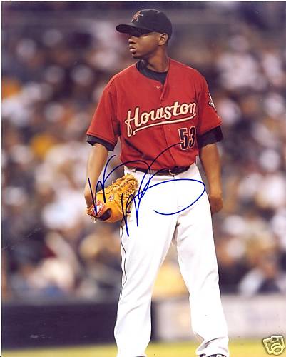 WESLEY WRIGHT HOUSTON ASTROS SIGNED 8X10 PHOTO W/COA