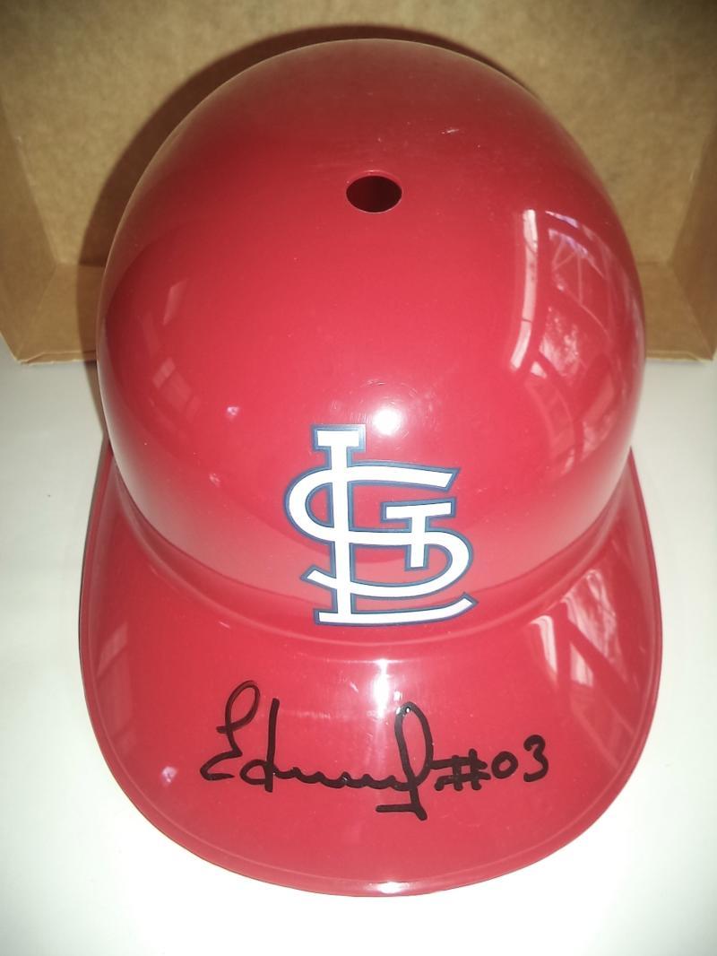 EDMUNDO SOSA ST. LOUIS CARDINALS SIGNED AUTOGRAPHED SOUVENIR HELMET W/COA 