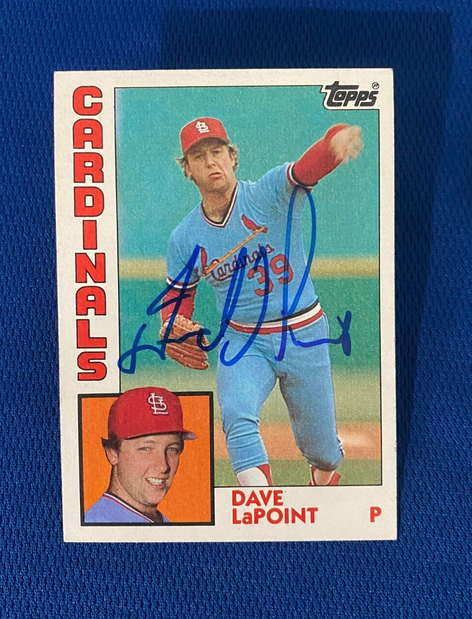 1988 FLEER DAVE LAPOINT ST. LOUIS CARDINALS AUTOGRAPHED SIGNED CARD #627 W/COA