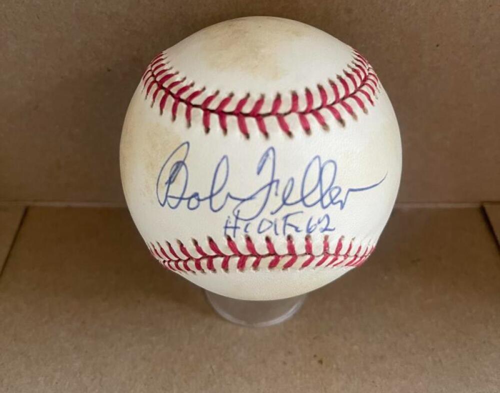 BOB FELLERHOF 62 SIGNED AUTOGRAPHED A.L. BASEBALL BECKETT AUTH