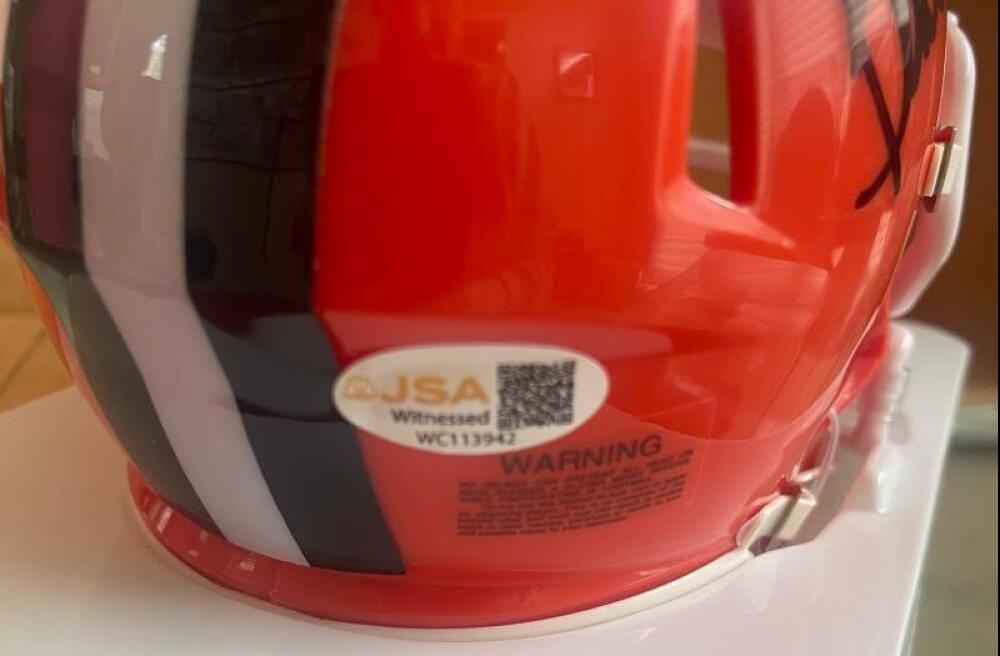 BOB GOLIC BROWNS #79 SIGNED AUTOGRAPHED MINI HELMET  JSA AUTH