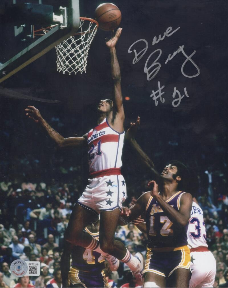 DAVE BING BULLETS  SIGNED AUTOGRAPHED 8X10 PHOTO BECKETT BF72215