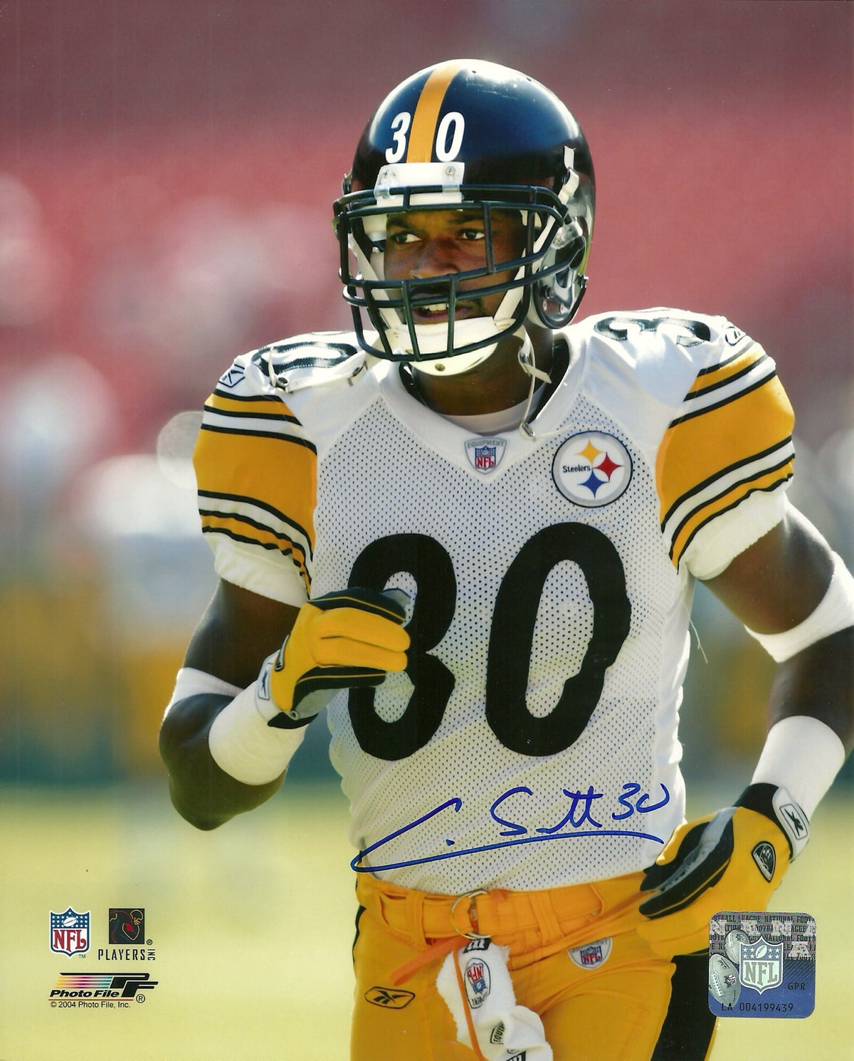 CHAD SCOTT PITTSBURGH STEELERS SIGNED AUTO 8x10 PHOTO W/COA  #30