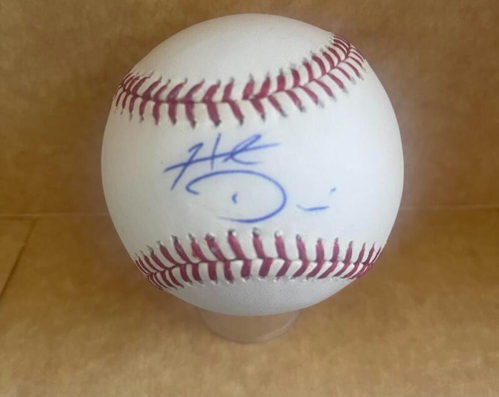 HUNTER DOZIER ROYALS  SIGNED AUTOGRAPHED M.L. BASEBALL BECKETT AUTH