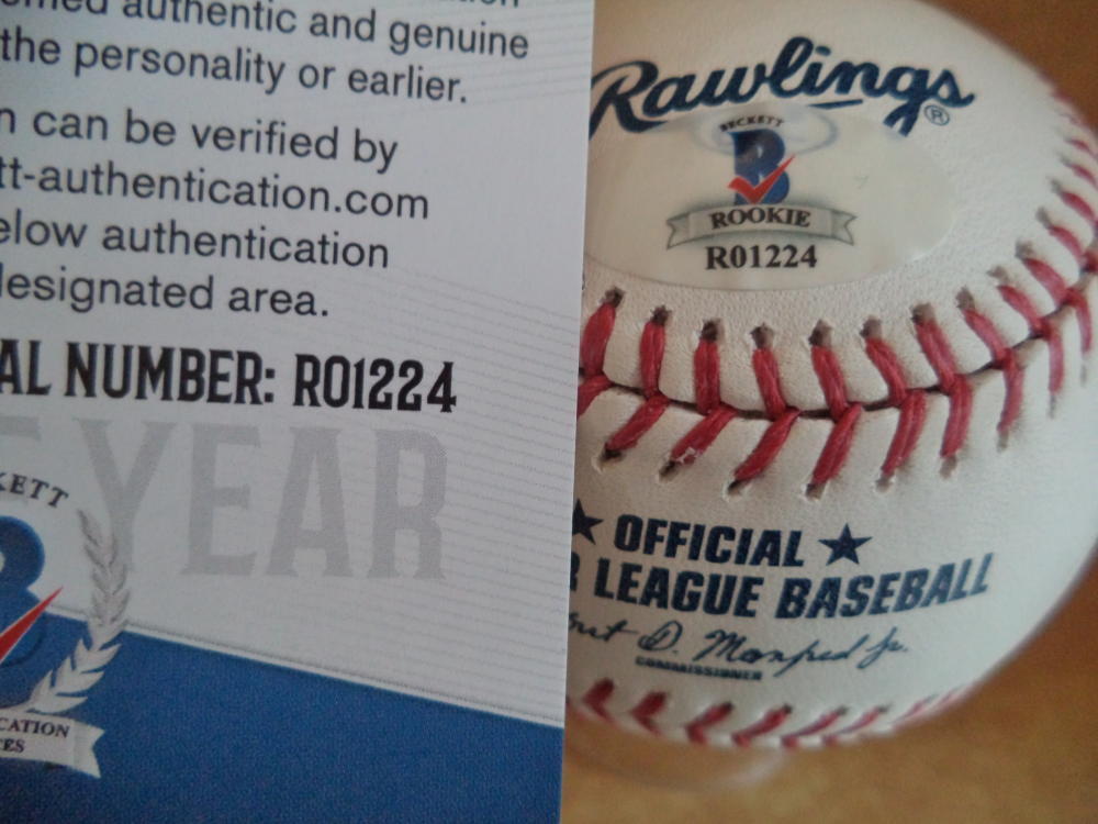 JOEY WENTZ ATLANTA BRAVES ROOKIE YEAR SIGNED AUTO M.L BASEBALL BECKETT R01224