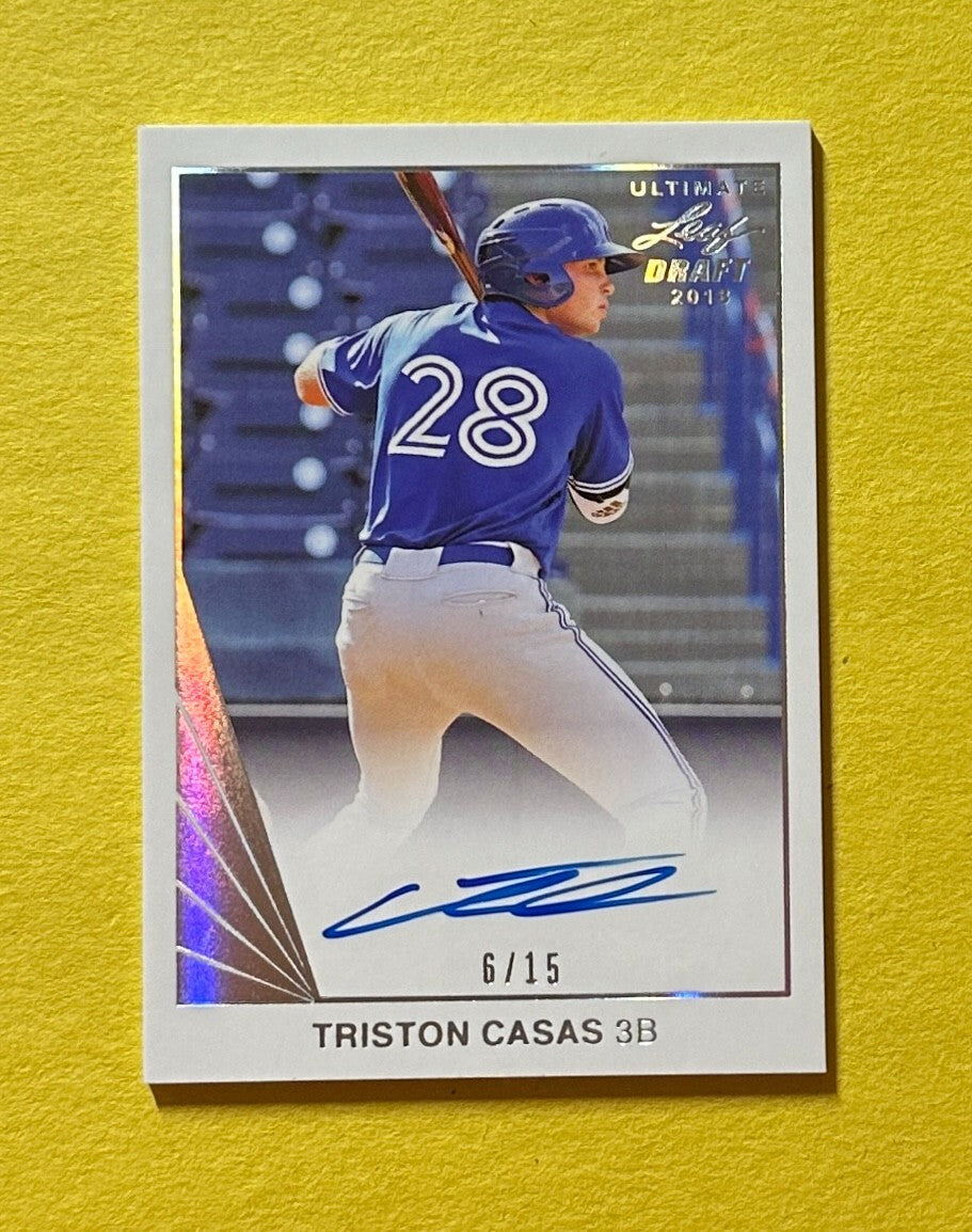 2018 LEAF ULTIMATE DRAFT TRISTON CASAS AUTO /15 #BA-TC1 RED SOX