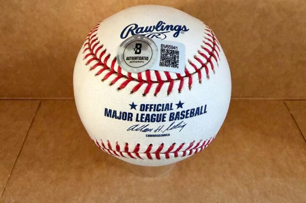WAYNE TERWILLIGER 55-56 NEW YORK GIANTS SIGNED AUTO M.L. BASEBALL BECKETT AUTH